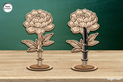 Flowers Pen Stand Laser Cut Bundle SVG SvgOcean 