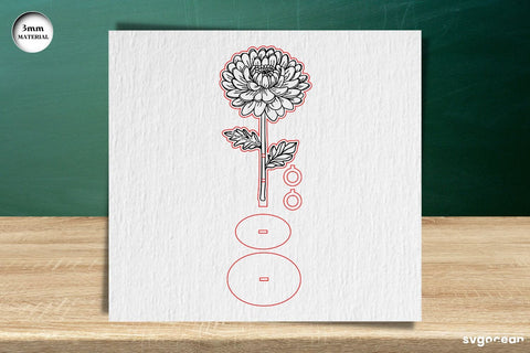 Flowers Pen Stand Laser Cut Bundle SVG SvgOcean 