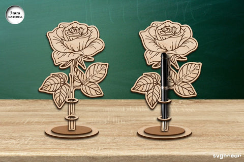 Flowers Pen Stand Laser Cut Bundle SVG SvgOcean 
