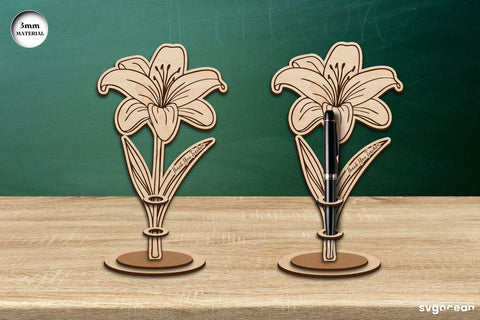 Flowers Pen Stand Laser Cut Bundle SVG SvgOcean 
