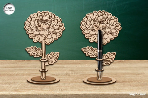 Flowers Pen Stand Laser Cut Bundle SVG SvgOcean 