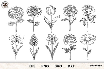 Flowers SVG Bundle SVG SvgOcean 