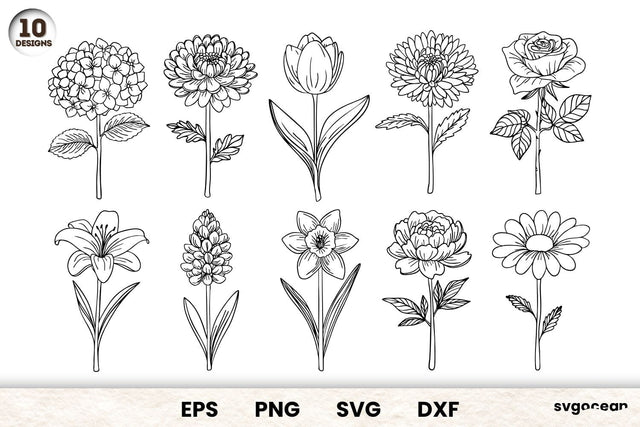 Flowers SVG Bundle SVG SvgOcean 