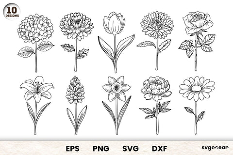 Flowers SVG Bundle SVG SvgOcean 