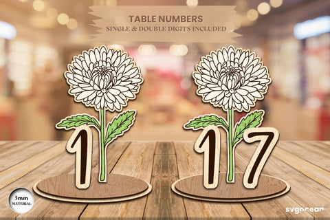 Flowers Table Numbers Bundle SVG SvgOcean 