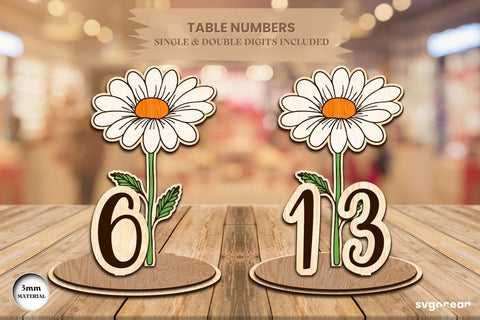 Flowers Table Numbers Bundle SVG SvgOcean 