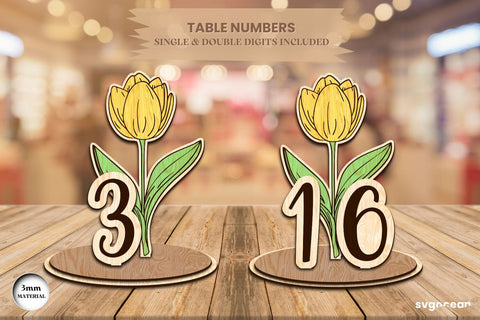 Flowers Table Numbers Bundle SVG SvgOcean 