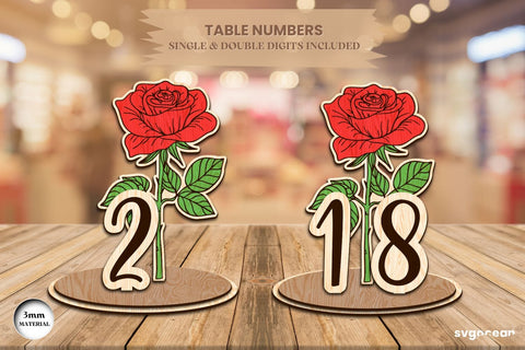 Flowers Table Numbers Bundle SVG SvgOcean 