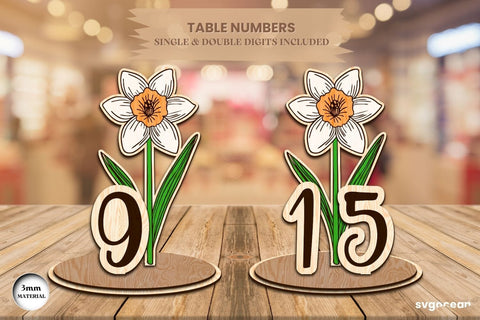 Flowers Table Numbers Bundle SVG SvgOcean 
