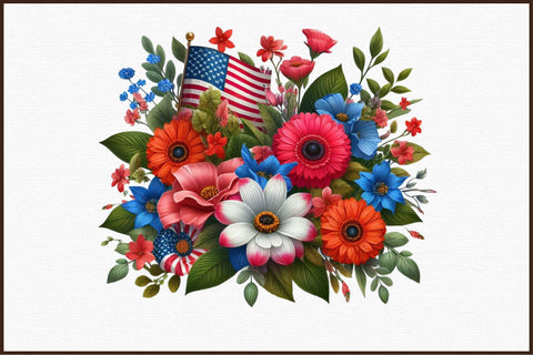 Flowers Veterans Day Clipart Sublimation designartist 