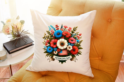 Flowers Veterans Day Clipart Sublimation designartist 