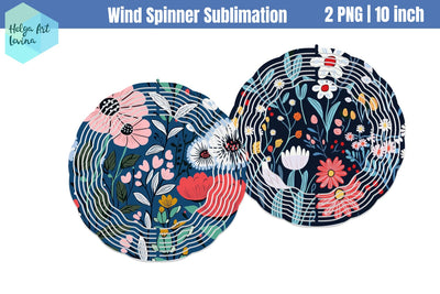 Flowers Wind Spinner Sublimation Sublimation Helga Art 