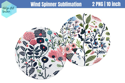 Flowers Wind Spinner Sublimation Sublimation Helga Art 