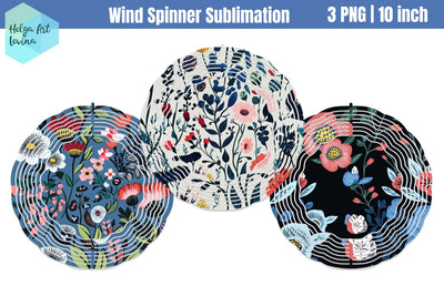 Flowers Wind Spinner Sublimation Sublimation Helga Art 