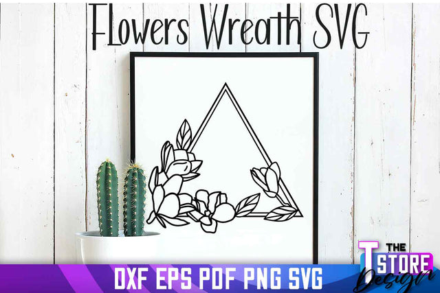 Flowers Wreath SVG | Flowers SVG Design | SVG File SVG The T Store Design 