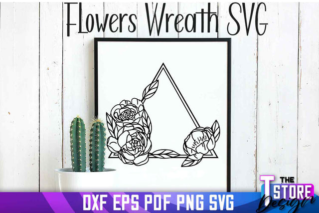 Flowers Wreath SVG | Flowers SVG Design | SVG File SVG The T Store Design 