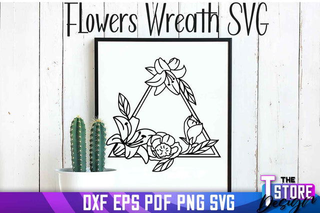 Flowers Wreath SVG | Flowers SVG Design | SVG File SVG The T Store Design 