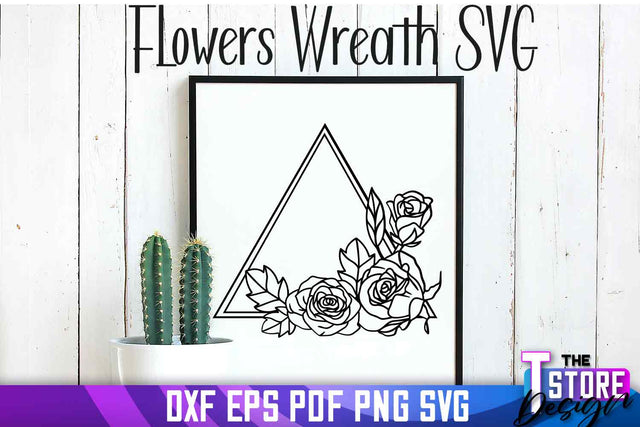 Flowers Wreath SVG | Flowers SVG Design | SVG File SVG The T Store Design 