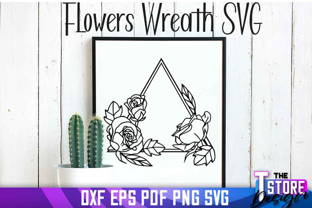 Flowers Wreath SVG | Flowers SVG Design | SVG File SVG The T Store Design 