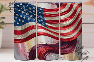 Flowing Flag 20oz Tumbler Wrap Sublimation sassyprint 