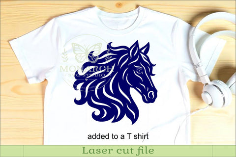 Flowing Mane Horse Head SVG Laser Cut Equestrian Wall Art SVG APInspireddesigns 