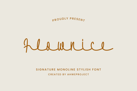 Flownice Font ahweproject 