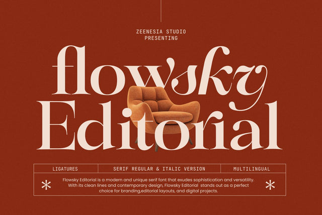 Flowsky Editorial Font Zeenesia Std 