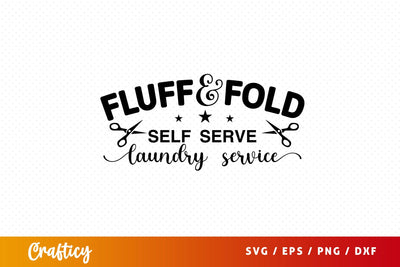 Fluff & fold self serve laundry service SVG Design SVG Designangry 