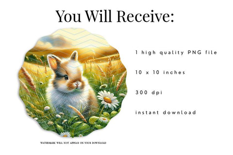 Fluffy Baby Bunny wind spinner sublimation design Sublimation BijouBay 