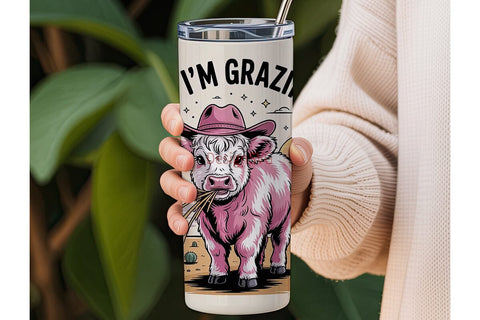 Fluffy Cowgirl 20oz Tumbler Wrap Sublimation DesignSVG 