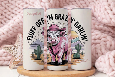Fluffy Cowgirl 20oz Tumbler Wrap Sublimation DesignSVG 