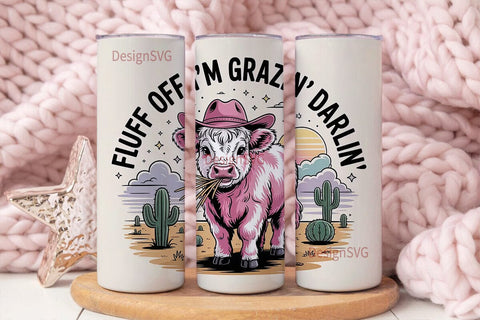 Fluffy Cowgirl 20oz Tumbler Wrap Sublimation DesignSVG 