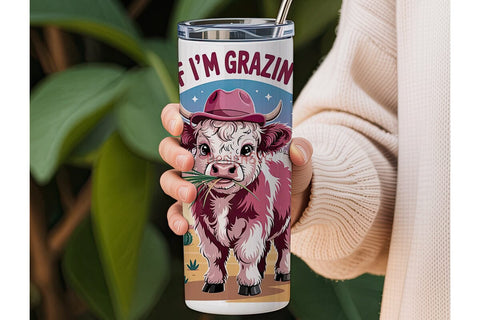 Fluffy Cowgirl 20oz Tumbler Wrap Sublimation DesignSVG 