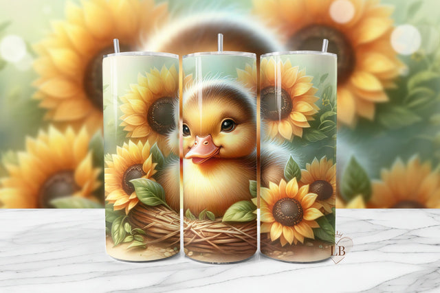 Fluffy Duck Tumbler Wrap Sublimation Design Sublimation BijouBay 