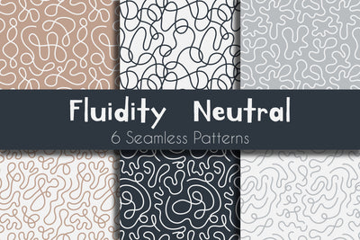 Fluidity Neutral Seamless Patterns Digital Pattern Rin Green 