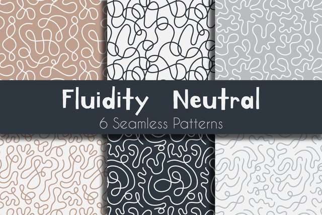 Fluidity Neutral Seamless Patterns Digital Pattern Rin Green 