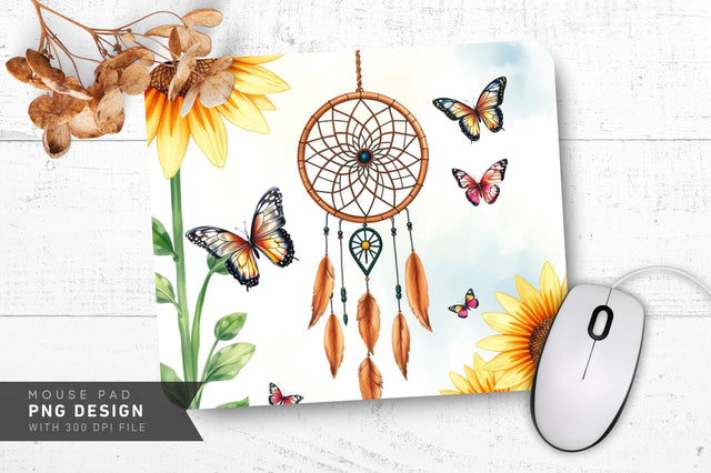 Fluttering Butterflies Mousepad Sublimation Regulrcrative 