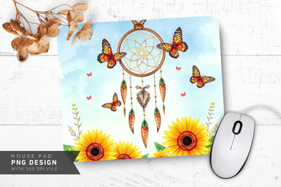 Fluttering Butterflies Mousepad Sublimation Regulrcrative 