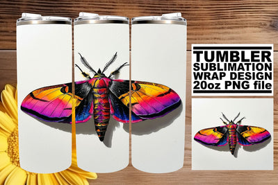 Fluttering Delight: Sublimation Tumbler Wrap - 20oz, Butterfly Theme Sublimation afrosvg 