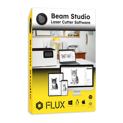 FLUX Beamo 30W C02 Laser Cutter & Engraver with Beam Air Filter Physical Swing Design 