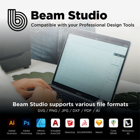 FLUX Beamo 30W C02 Laser Cutter & Engraver with Beam Air Filter & Rotary Tool Physical Swing Design 