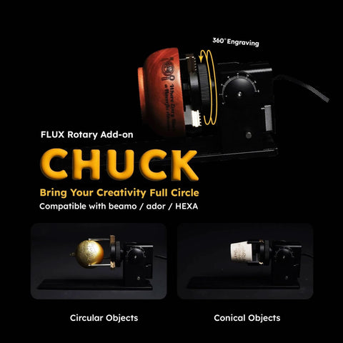 FLUX Beamo 4-in-1 Rotary Attachment Physical Swing Design 