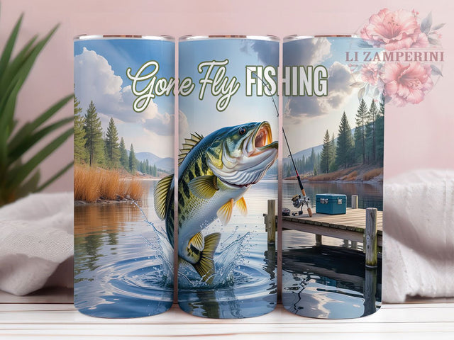 Fly Fishing Nature Tumbler Wrap Gift, Camping Angler, Outdoor Adventure, Nature Fishing, Sublimation Template, 20oz Tumbler Wrap, Wilderness Design Sublimation Li Zamperini 