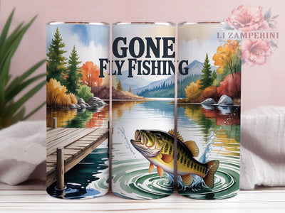 Fly Fishing Nature Tumbler Wrap Gift, Camping Angler, Outdoor Adventure, Nature Fishing, Sublimation Template, 20oz Tumbler Wrap, Wilderness Design Sublimation Li Zamperini 