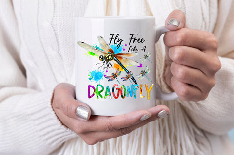 Fly free like a dragonfly Sublimation Design Sublimation Regulrcrative 