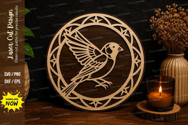 Flying Bird Mandala SVG Laser Cut Svg Design SVG Regulrcrative 