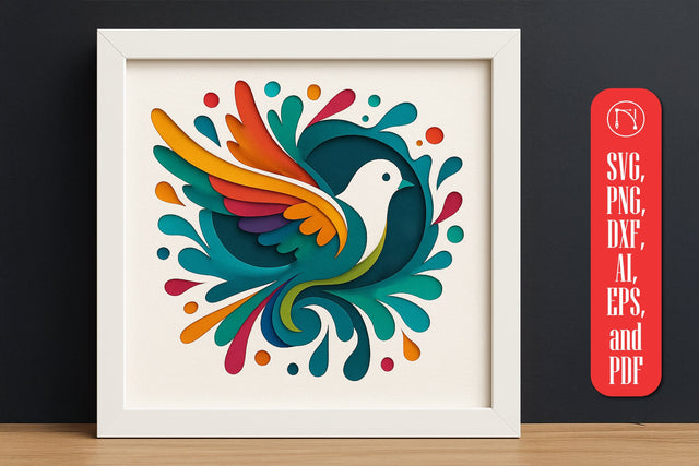 Flying Bird Multilayer 3D Shadow Box SVG SVG MD JOYNAL ABDIN 