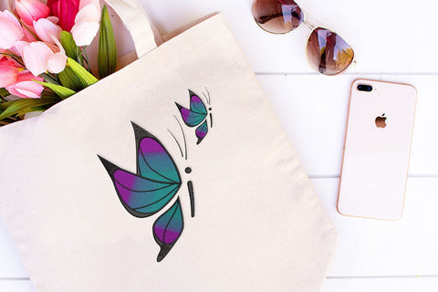 Flying Butterfly with Gradient Wings Embroidery Embroidery/Applique DESIGNS Risa Rocks It 