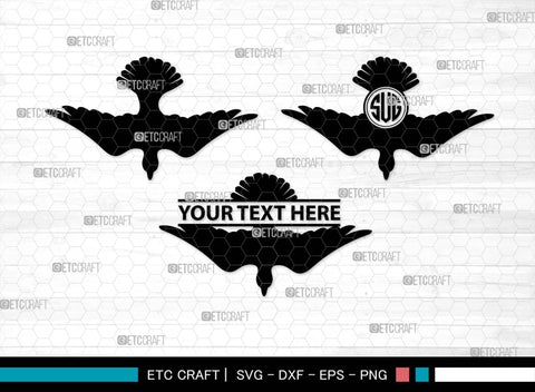 Flying Dove Monogram, Flying Dove Silhouette, Flying Dove SVG, Dove Svg, Pigeon Svg, Peace Sign Svg, Bird Svg, SB00562 SVG ETC Craft 