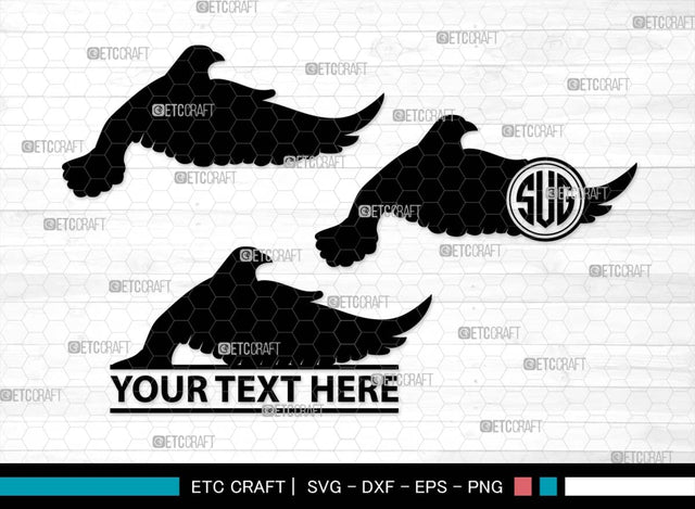 Flying Dove Monogram, Flying Dove Silhouette, Flying Dove SVG, Dove Svg, Pigeon Svg, Peace Sign Svg, Bird Svg, SB00562 SVG ETC Craft 